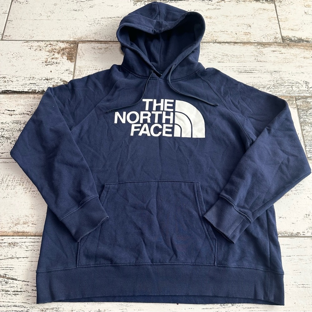 The North Face Women's Half Dome Pullover Hoodie Summit Navy Sz Large